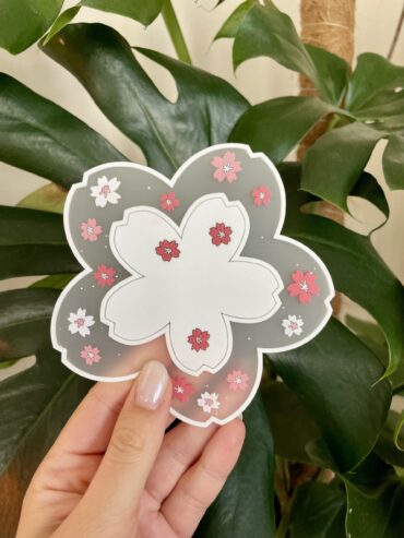 Posavasos Flor Sakura blanca