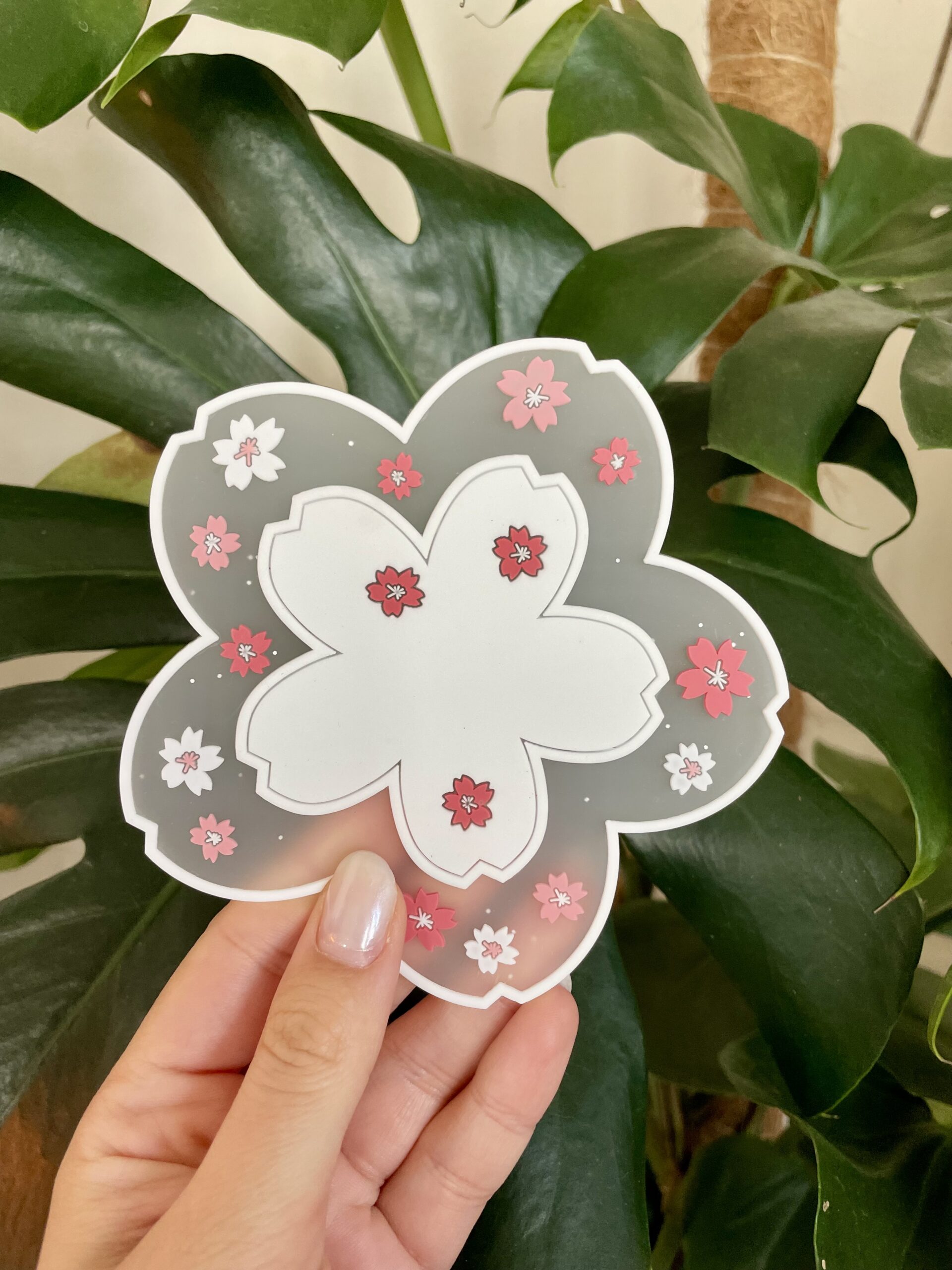 Posavasos Flor Sakura blanca