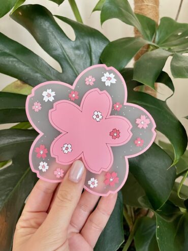 Posavasos Flor Sakura rosa