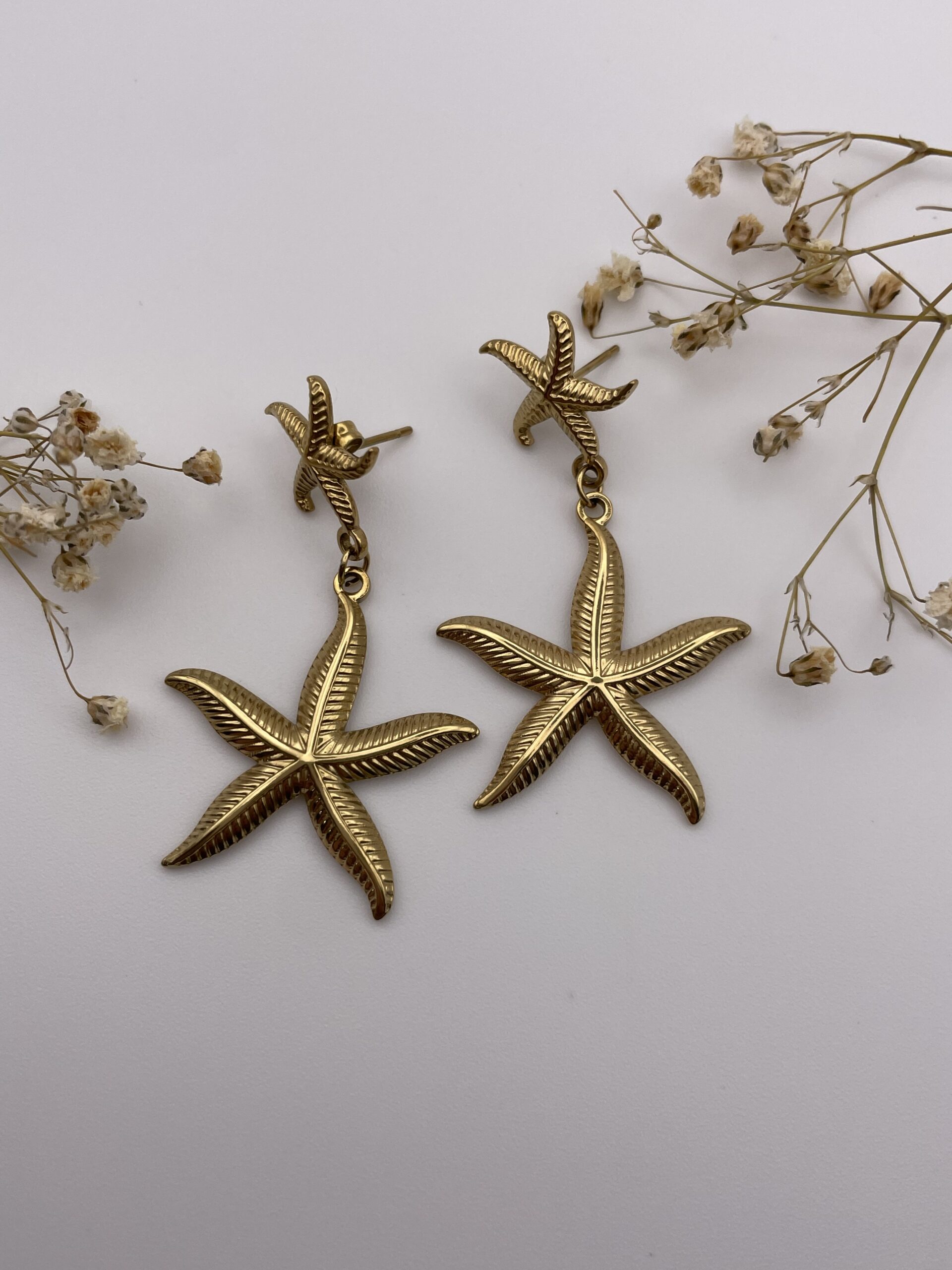 Pendientes estrella de mar doble - Imagen 2