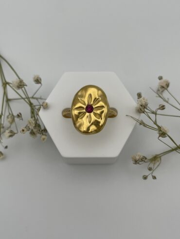 Anillo piedra lila